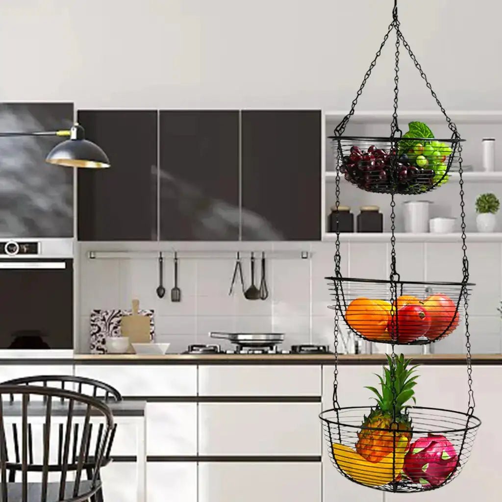 3-Tier Hanging Fruit Basket - Jaazi Intl