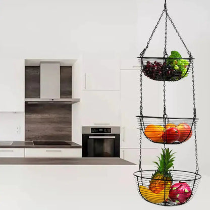 3-Tier Hanging Fruit Basket - Jaazi Intl