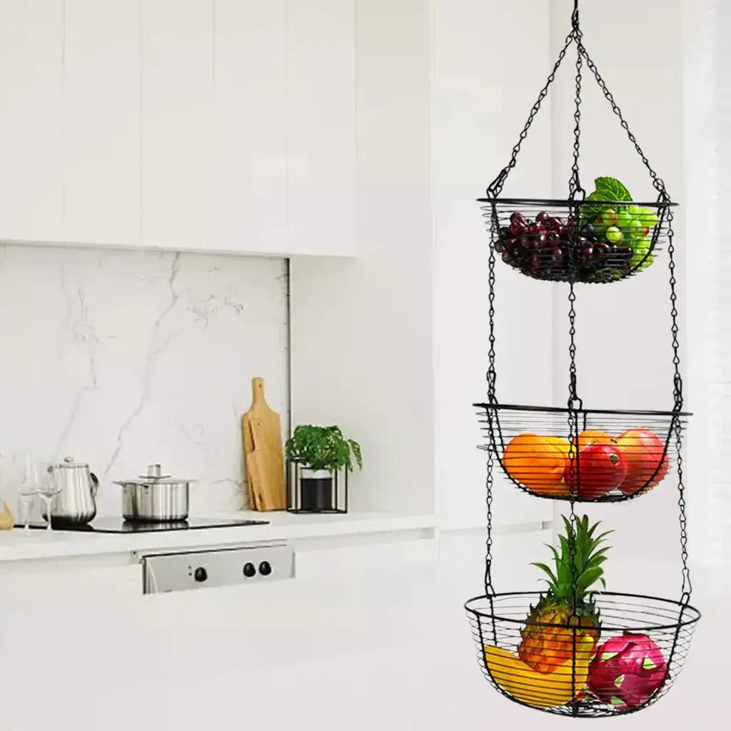 3-Tier Hanging Fruit Basket - Jaazi Intl