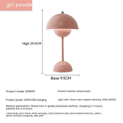 Rechargeable Bud Atmosphere Table Lamp Bedside Decorative Lamp