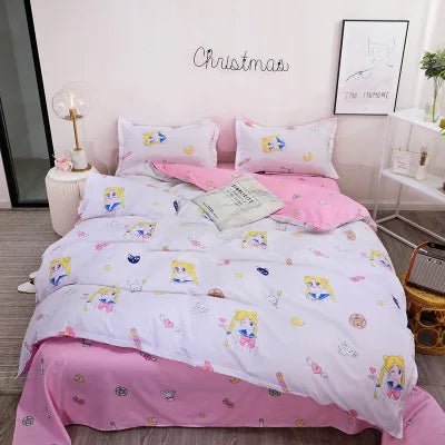 3/4pcs Bedding Set Pink Strawberry Fashion Bed Sheets Queen Size Luxury Bedding Set bed Sheet Sets Duvet Cover Set King Size - Jaazi Intl