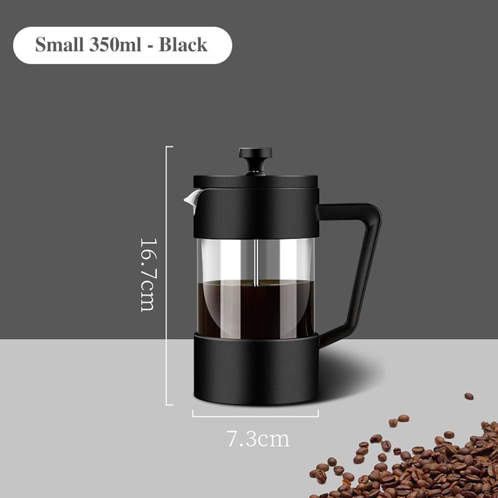 350ML/600ML/1000ML French Press Coffee Maker High Borosilicate Glass House Coffee Brewer Milk Foam Frother Barista Tea Maker - Jaazi Intl