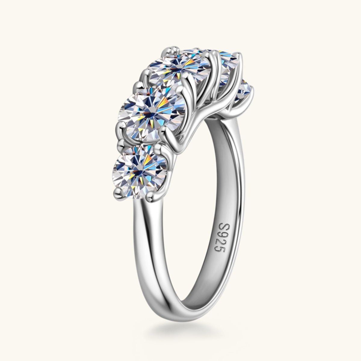 3.6 Carat Moissanite 925 Sterling Silver Ring - Jaazi Intl