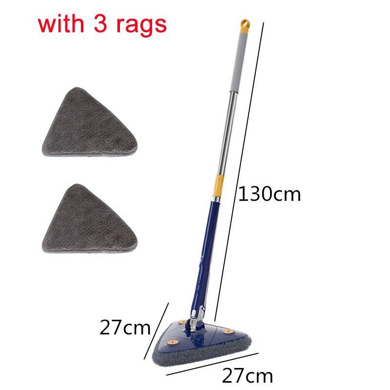 360 Rotatable Triangle Mop Wall Ceiling Corner Easy Clean Free Hand Washing Squeeze Water Twisting Mop Household Cleaning Tool - Jaazi Intl