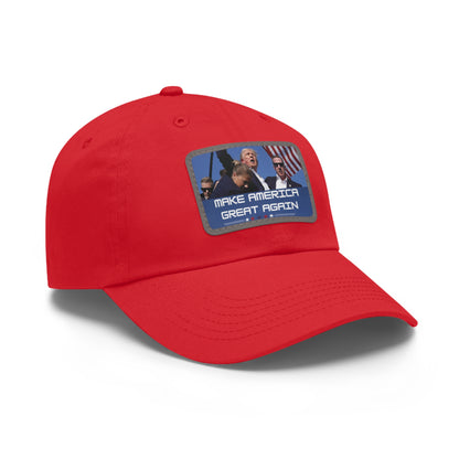 Make America Great Again Donald Trump Hat with Leather Patch (Rectangle)