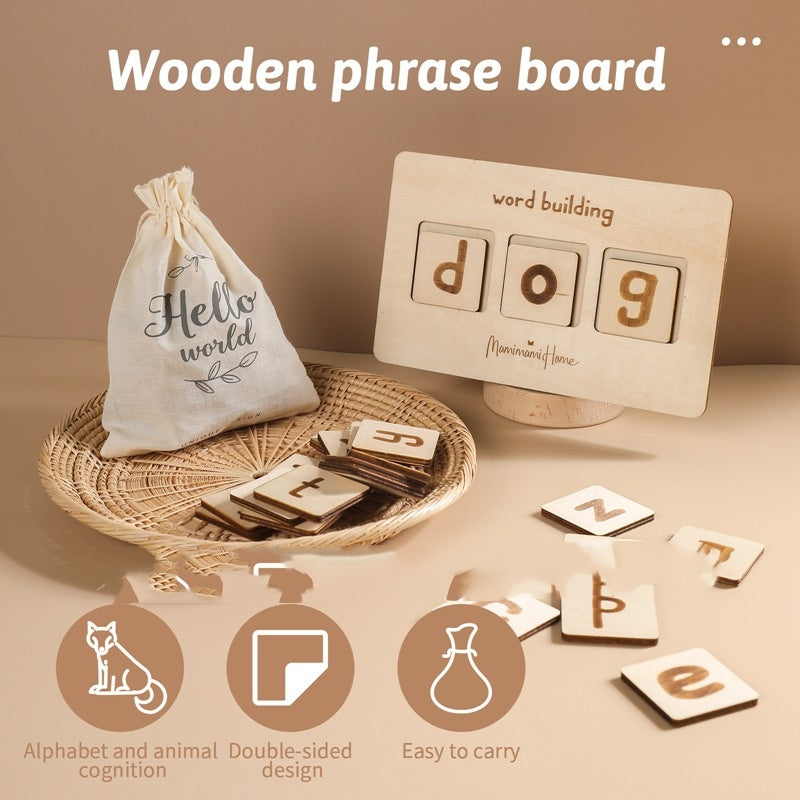 Montessori Frühpädagogik Holz-Englisch-Worttafel