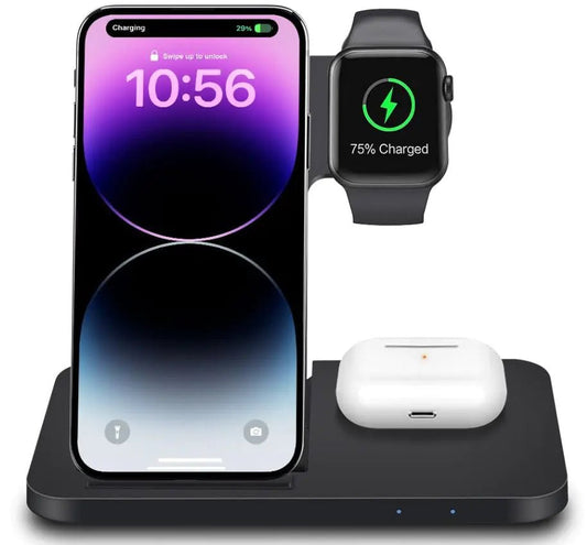 3in1 Wireless Fast Charger Dock Station - Jaazi Intl