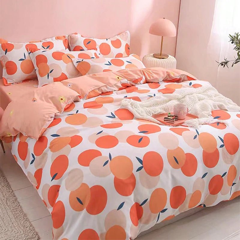 3pcs Bedding Printing Skin - friendly Cotton Quilt Cover Student Dormitory Home Single And Double Bed Quilt Cover Pillowcase - Jaazi Intl