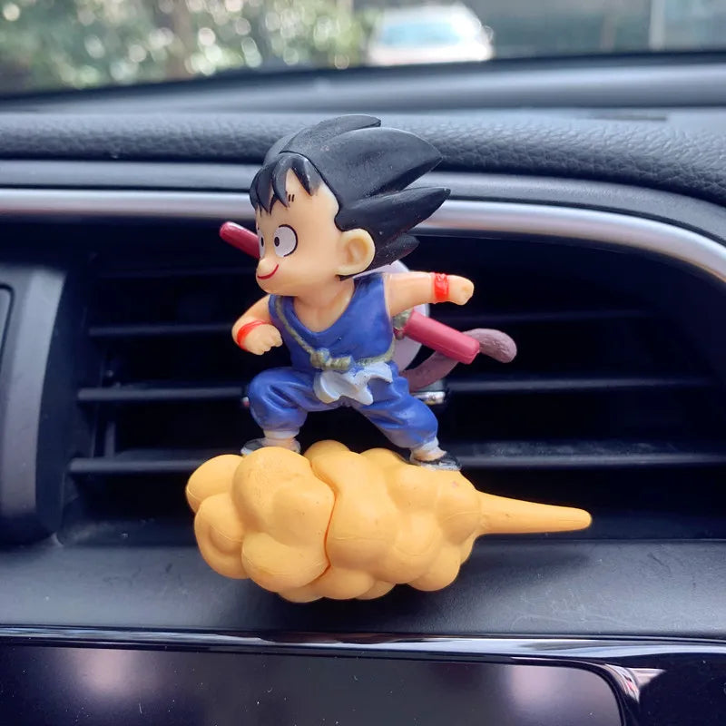 Car Ornament Anime Dragons Ball Cartoon Son Gokus Figure Car Air Outlet Vent Perfume Auto Air Freshener Decor Accessories Gifts