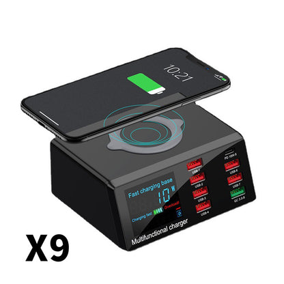 Chargeur sans fil multifonction 100W, haute puissance, charge rapide, multi-ports USB, QC3.0, pour téléphone portable