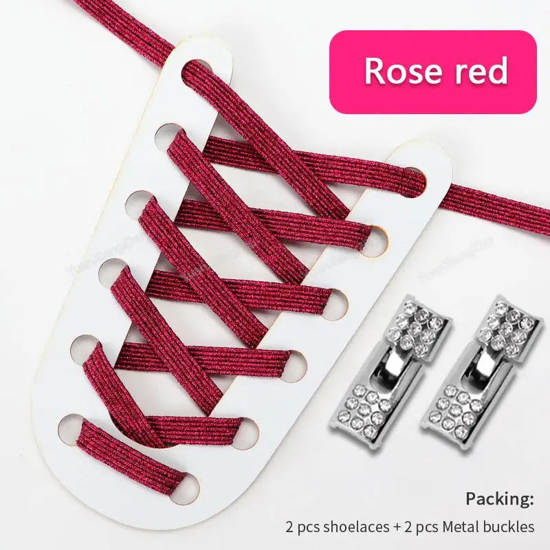 LACED LINK "CROSS LOCK" Rose red