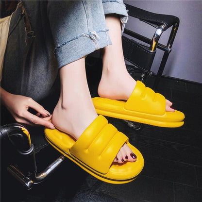 Non Slip Thick Platform Bathroom Slippers Women  Soft Sole Cloud Slide Slipper Woman Outdoor Flat Sandals Indoor Flip Flops