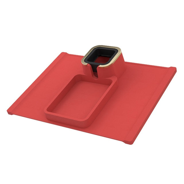 Plateau de dessous de verre en silicone pour canapé