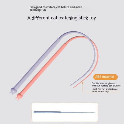 Silicone Cat Playing Rod Simulation Mouse Catching Can Be Replaced