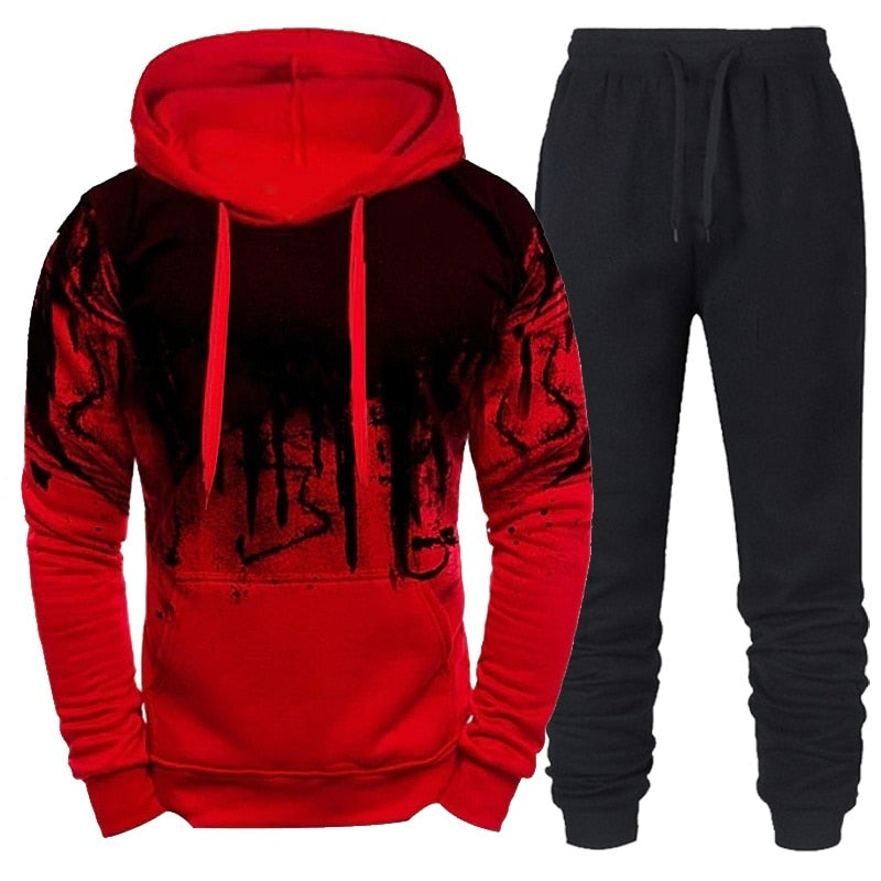 Set aus Trainingsanzug, Kapuzenpullover und Hose