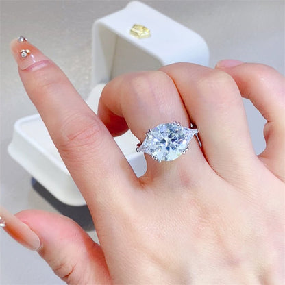 5 Carat Moissanite 925 Sterling Silver Ring - Jaazi Intl