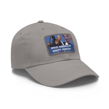 Make America Great Again Donald Trump Hat with Leather Patch (Rectangle)