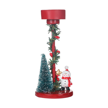 Christmas Decorations Desktop Resin Christmas Tree Elderly Candlestick