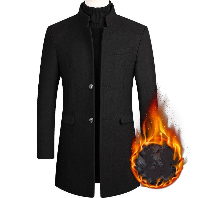 Men's Wool Coat Medium Length Leisure Suit