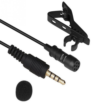 VOXLINK 3,5 mm Clip de Microphone Collier de Cravate pour téléphone Portable Parlant en Lecture 1,5 m/3 m Clip de Support Audio Vocal Microphone à Revers 