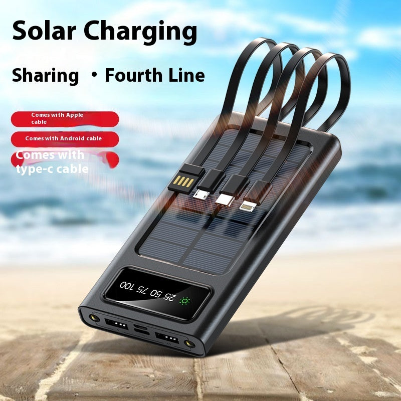 With Cable Four-wire Solar Energy Portable Battery For Mobile Phones