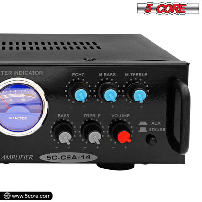 5Core Dual Channel Car Amplifier 300W Sub Woofer Speaker Receiver with USB + SD Card + 2 Mic - Jaazi Intl