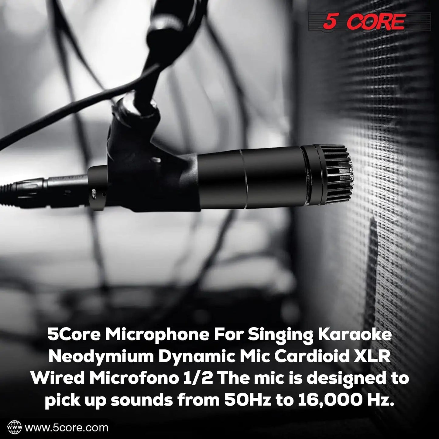 5Core XLR Microphone Dynamic Mic Karaoke Singing Studio Microfono Handheld Mics - Jaazi Intl