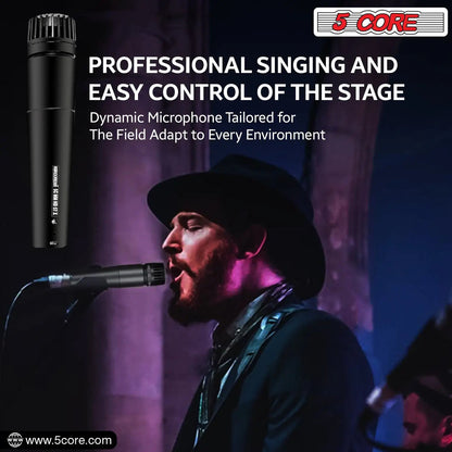 5Core XLR Microphone Dynamic Mic Karaoke Singing Studio Microfono Handheld Mics - Jaazi Intl