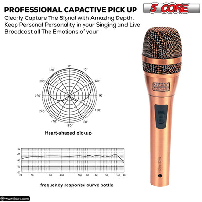 5Core XLR Microphone Dynamic Mic Karaoke Singing Studio Microfono Handheld Mics - Jaazi Intl