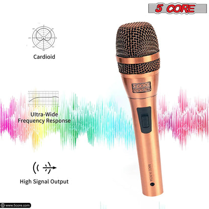 5Core XLR Microphone Dynamic Mic Karaoke Singing Studio Microfono Handheld Mics - Jaazi Intl