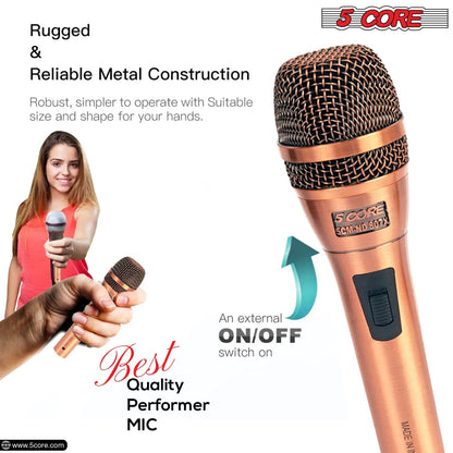 5Core XLR Microphone Dynamic Mic Karaoke Singing Studio Microfono Handheld Mics - Jaazi Intl