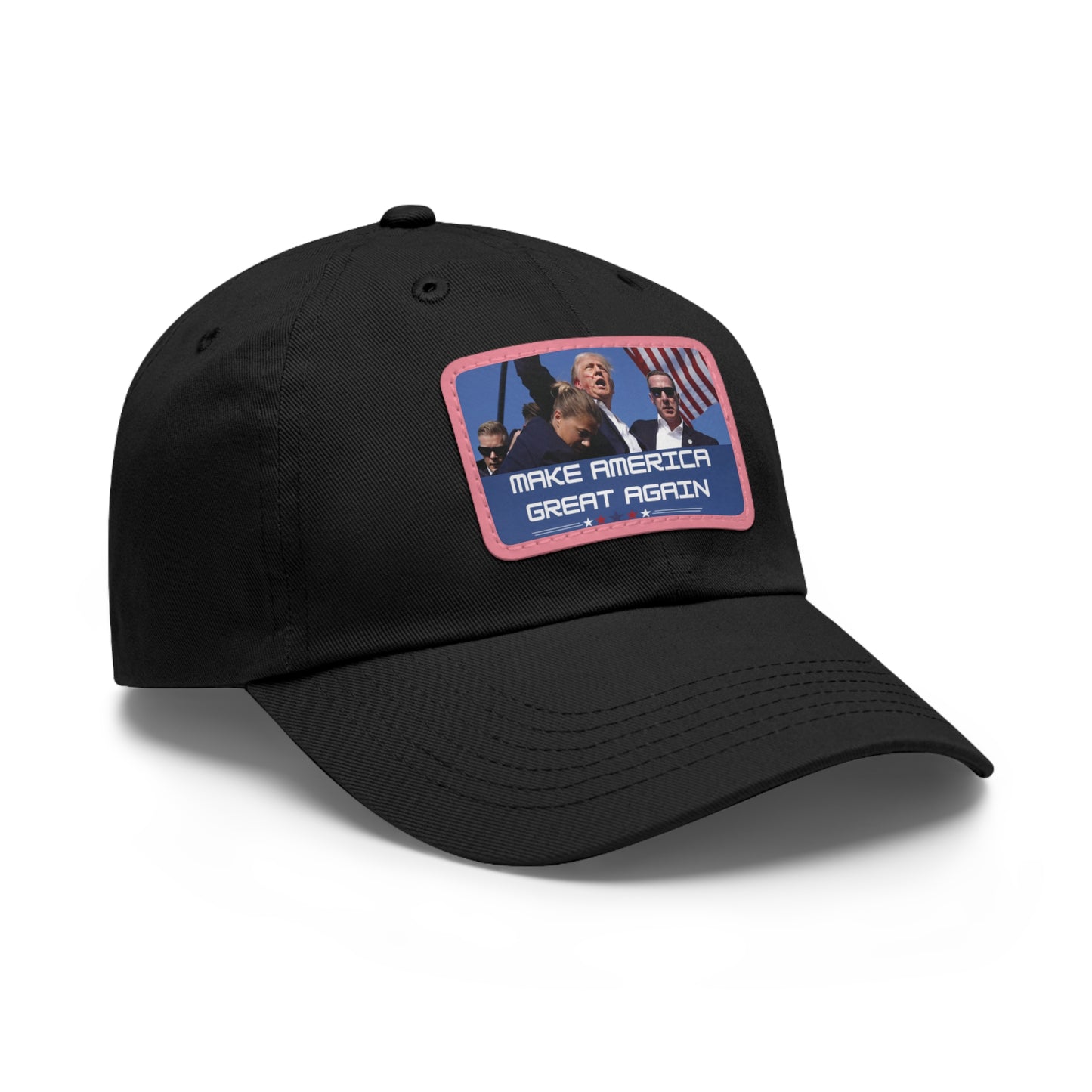 Make America Great Again Donald Trump Hat with Leather Patch (Rectangle)