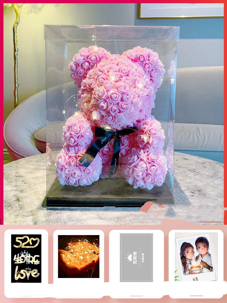 Rose Bear Bouquet Gift Box