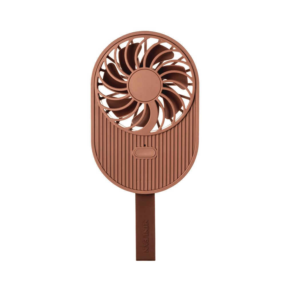 Ice Cream Shape Hanging Neck Small Fan Mini USB Handheld Mute Outdoor Convenient Fan Creative Gift