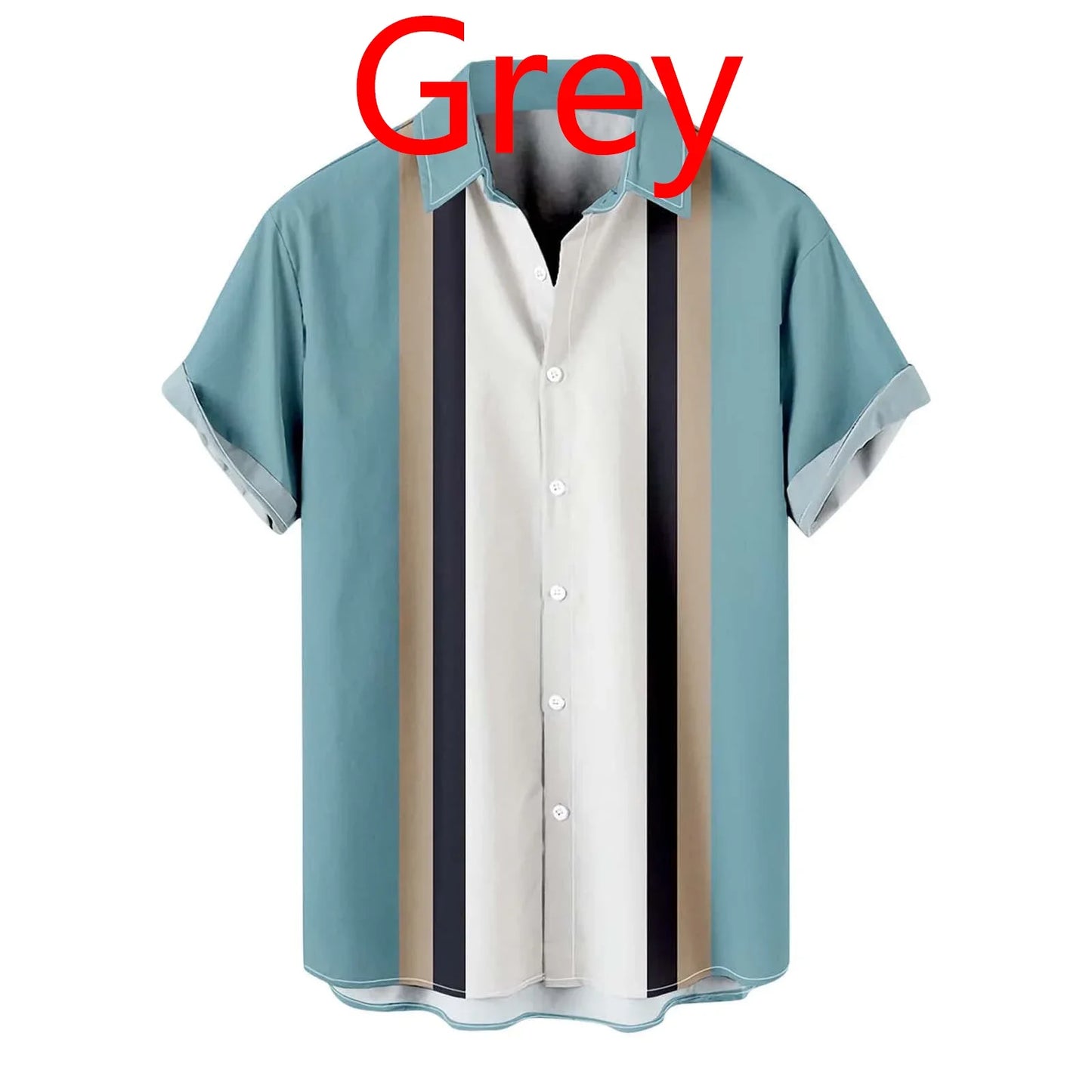 Tailored Suits Fashion Button-Down Party Shirts Short Sleeves