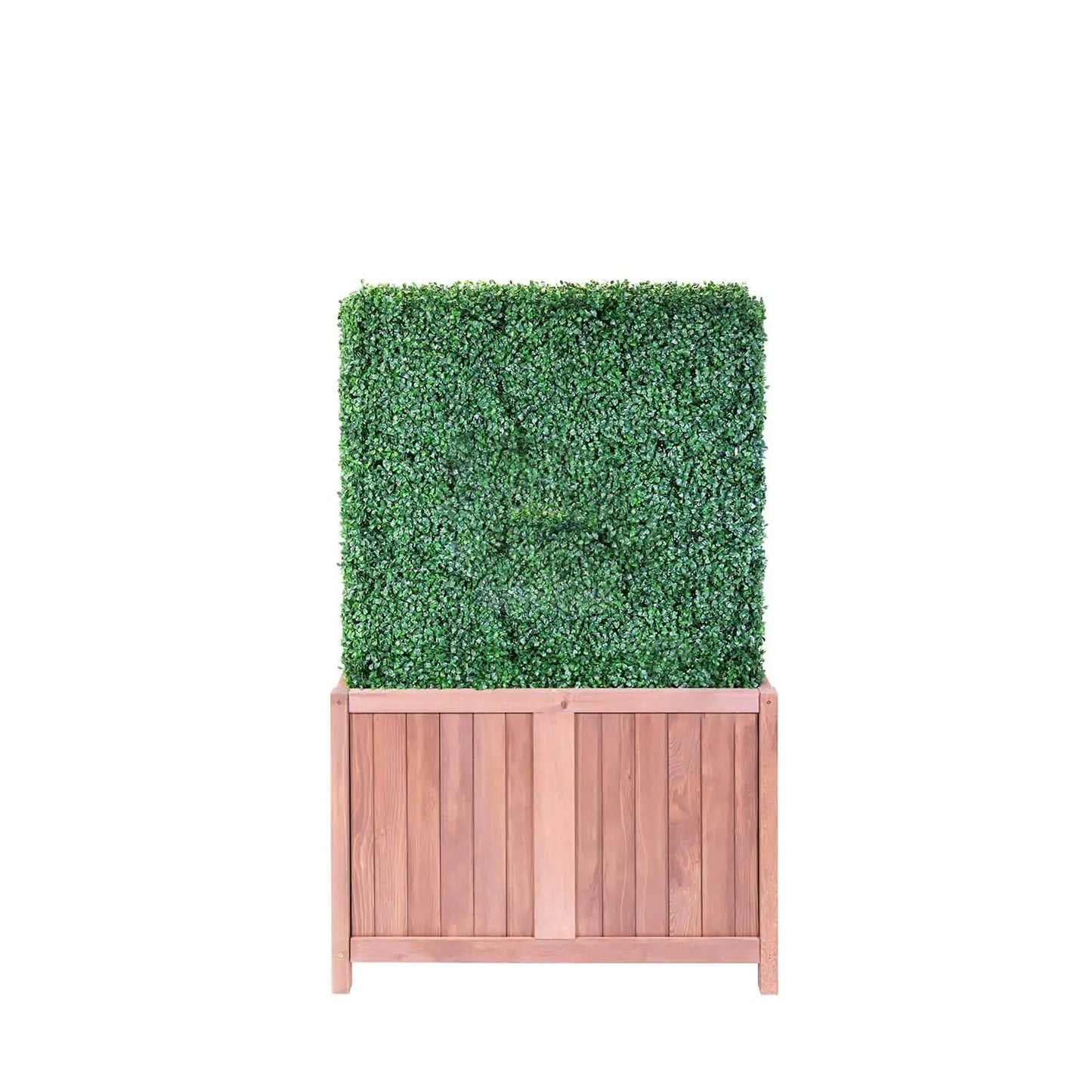 6ft Faux Boxwood Hedge with Wood Planter Box - Jaazi Intl