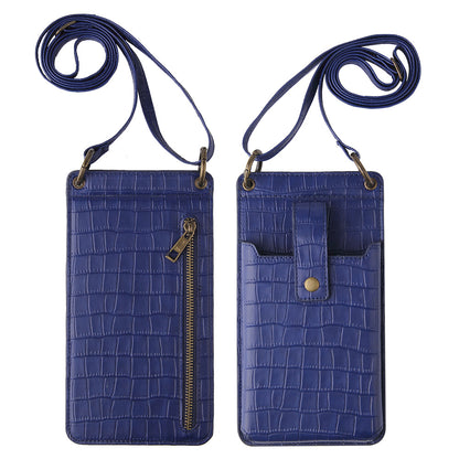 Multi-function Crossbody Bags For Mobile Phone Crocodile-pattern Wallet Card Holder