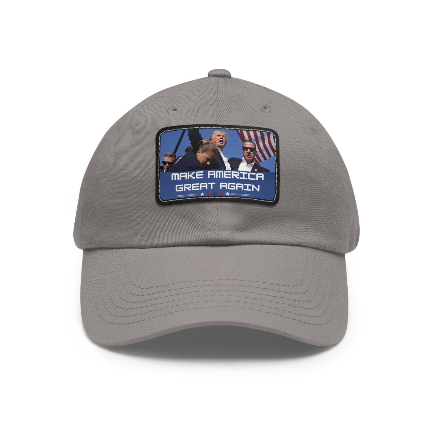 Make America Great Again Donald Trump Hat with Leather Patch (Rectangle)