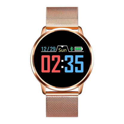 RUNDOING Q8 montre intelligente OLED couleur écran Smartwatch femmes mode Fitness Tracker moniteur de fréquence cardiaque