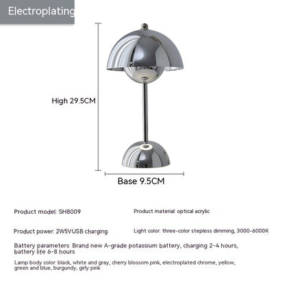 Rechargeable Bud Atmosphere Table Lamp Bedside Decorative Lamp