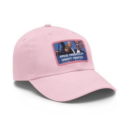 Make America Great Again Donald Trump Hat with Leather Patch (Rectangle)