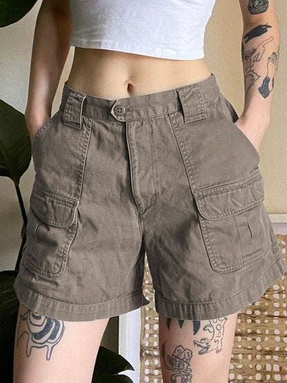 Taschennaht-Shorts mit geradem Bein