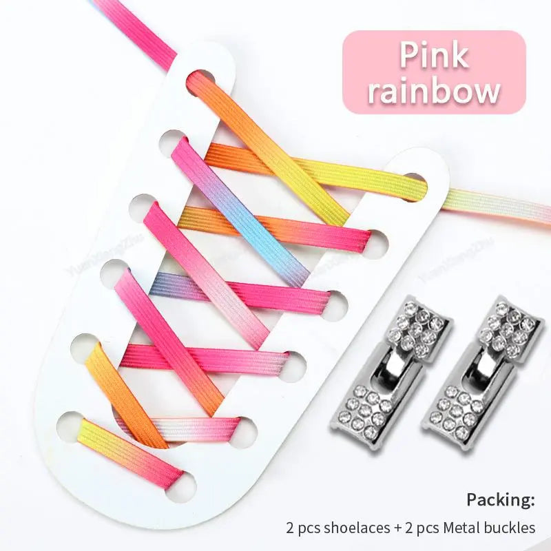 LACED LINK "CROSS LOCK" Pink rainbow