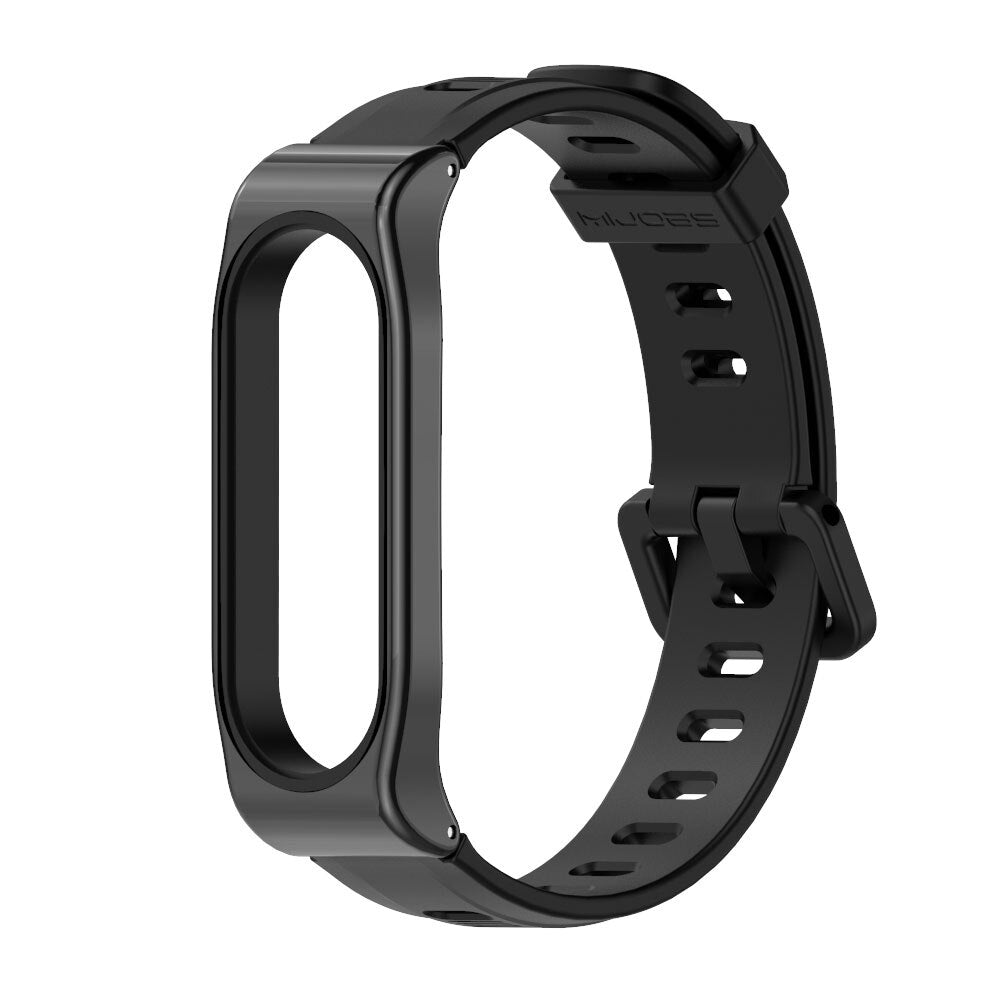 Nouveau Bracelet Original Mijobs Youth pour Xiaomi Mi Band 5 Bracelet avec cadre en métal pour Xiaomi Mi Band 4 Bracelet de remplacement en Silicone 