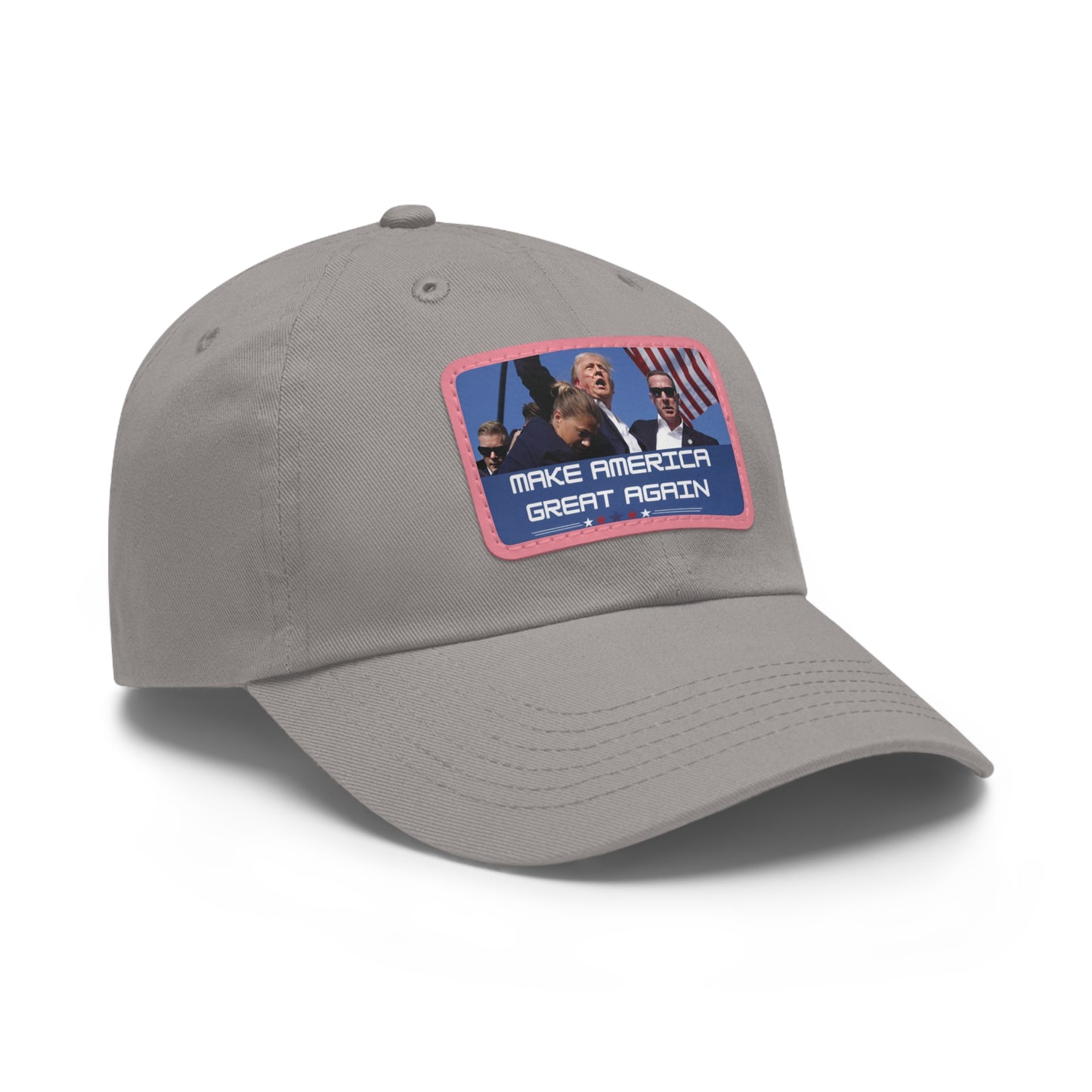 Make America Great Again Donald Trump Hat with Leather Patch (Rectangle)