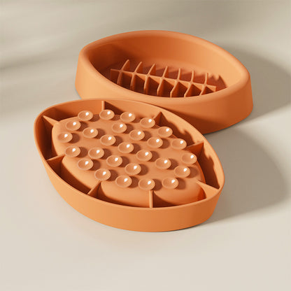 Silicone Pet Anti-choke Slow Feeding Bowl With Suction Cup