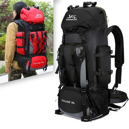 90L Waterproof Hiking Camping Backpack Trekking Bag Rucksack Large Capacity Travel Outdoor Sports Bags Camping Equipment Men - Jaazi International