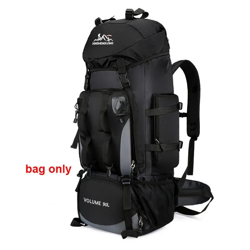 90L Waterproof Hiking Camping Backpack Trekking Bag Rucksack Large Capacity Travel Outdoor Sports Bags Camping Equipment Men - Jaazi International