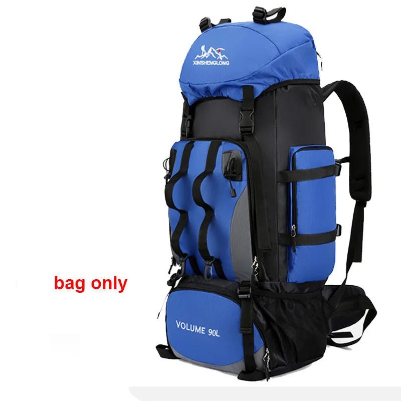 90L Waterproof Hiking Camping Backpack Trekking Bag Rucksack Large Capacity Travel Outdoor Sports Bags Camping Equipment Men - Jaazi International