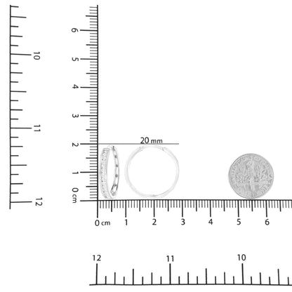.925 Sterling Silver 1/2 cttw Lab Grown Diamond Hoop Earring (F - G Color, VS2 - SI1 Clarity) - Jaazi Intl